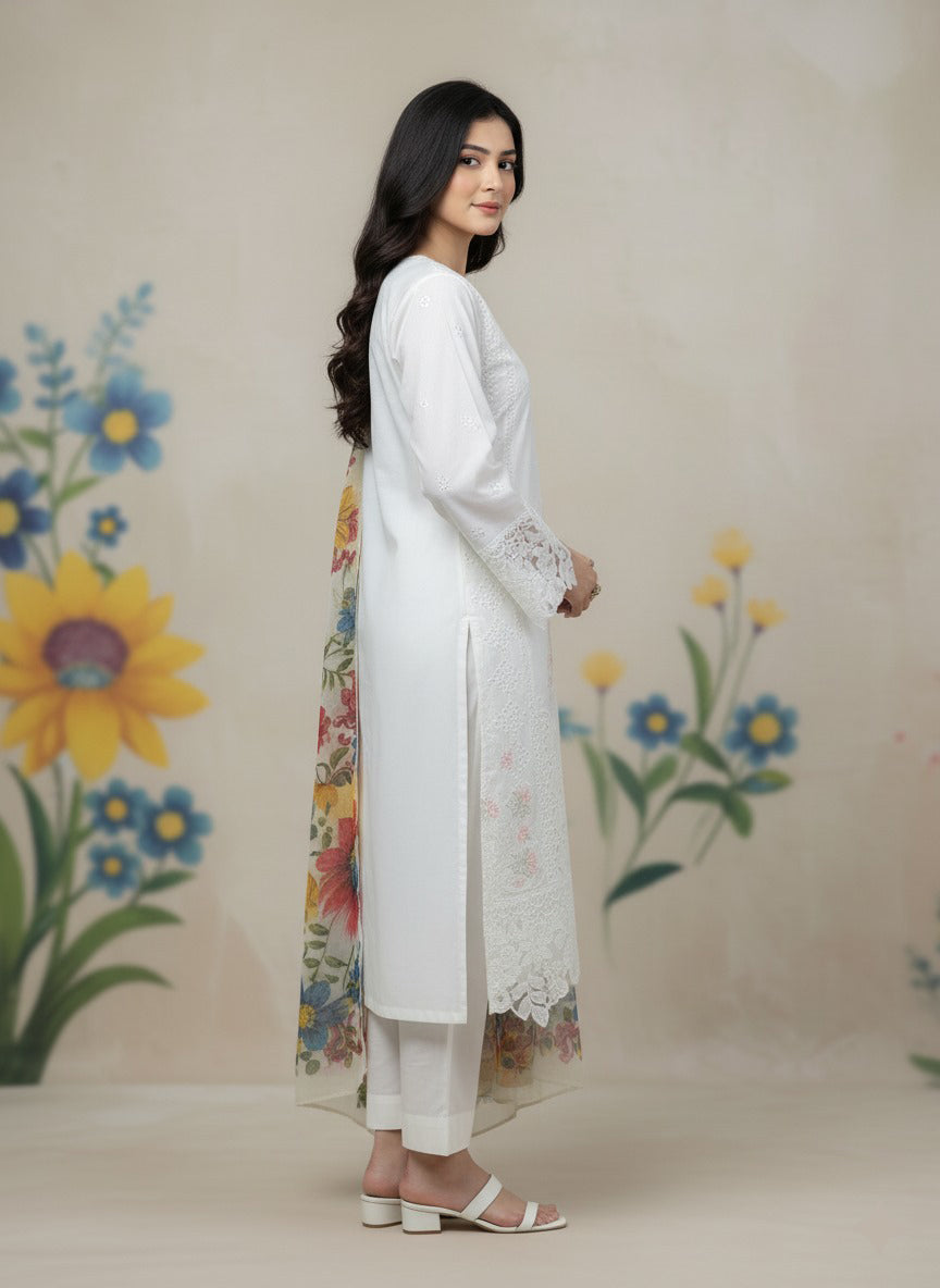 3pc Embroidered Viscose SU-07