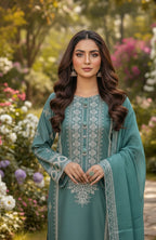 3pc Embroidered  Premium Viscose Pret-SU-13