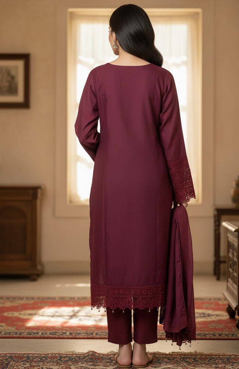 3pc Embroidered Viscose Marina -SU-10