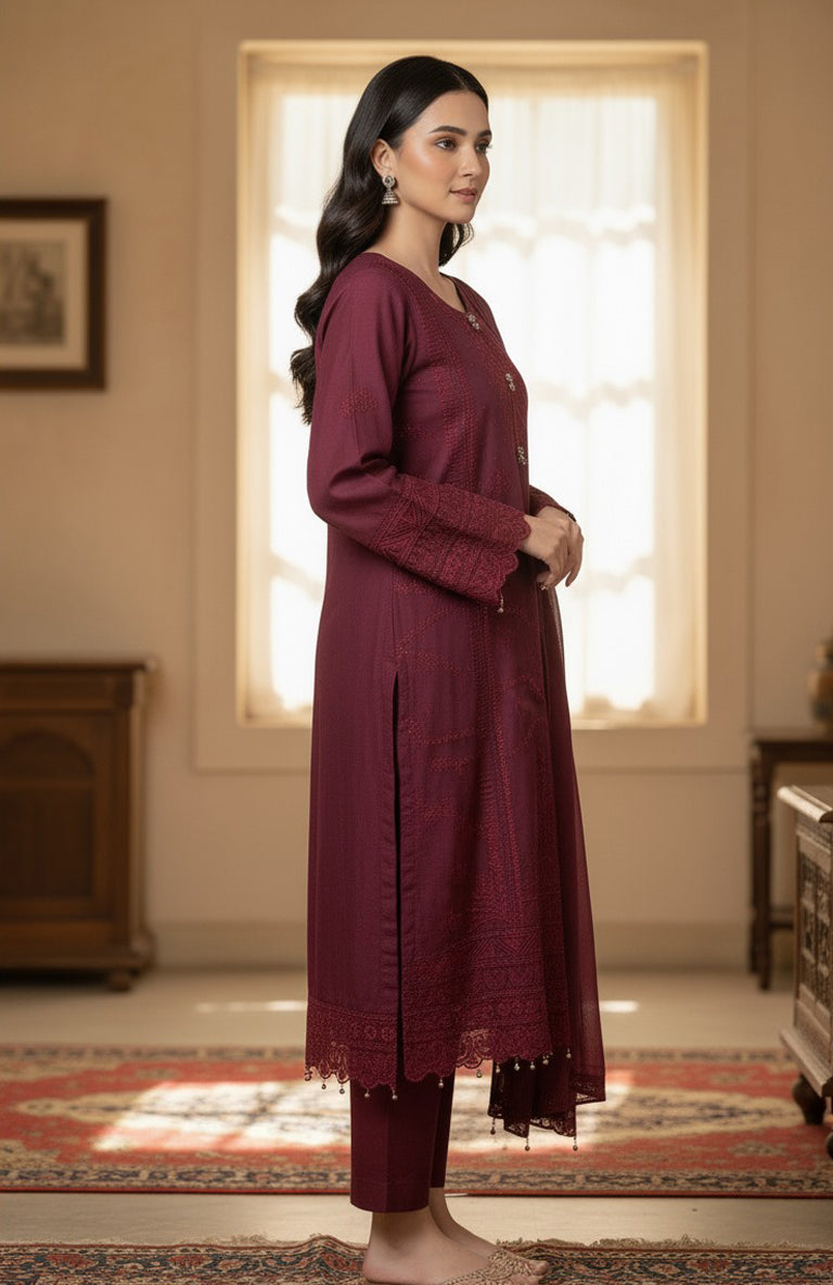 3pc Embroidered Viscose Marina -SU-10