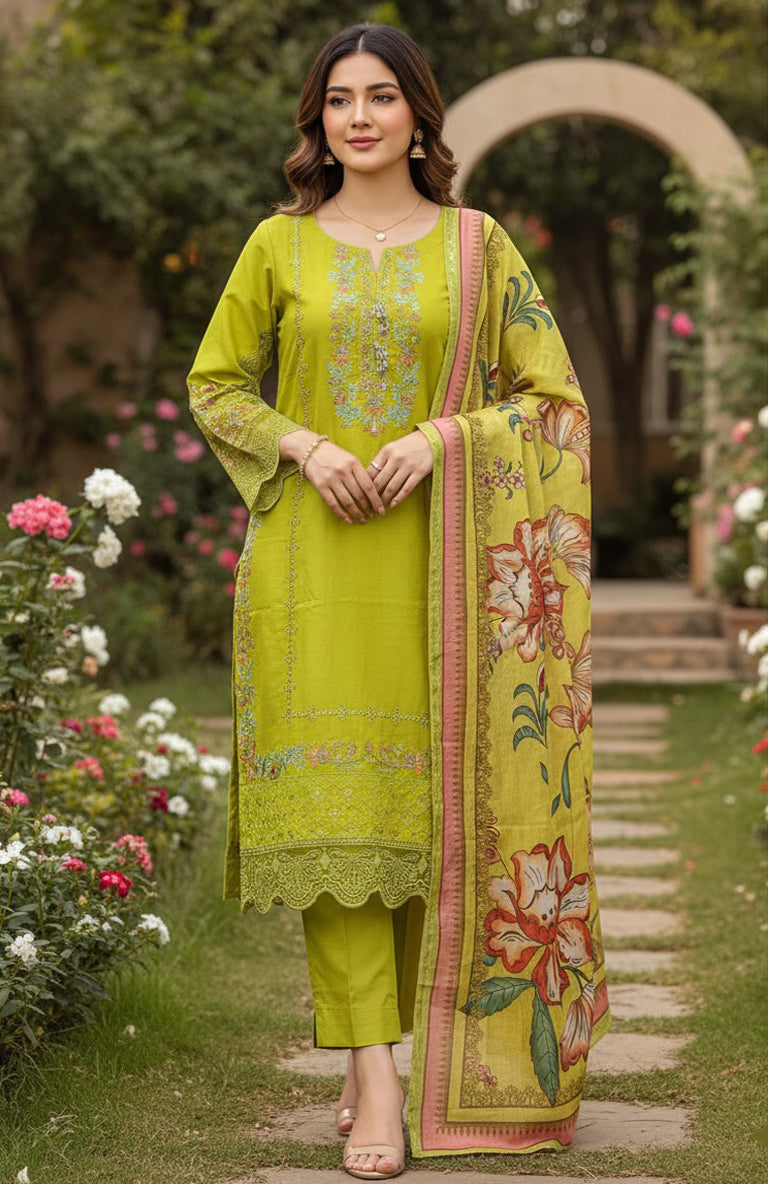 3pc Embroidered  Premium Viscose Pret-SU-12