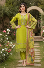 3pc Embroidered  Premium Viscose Pret-SU-12