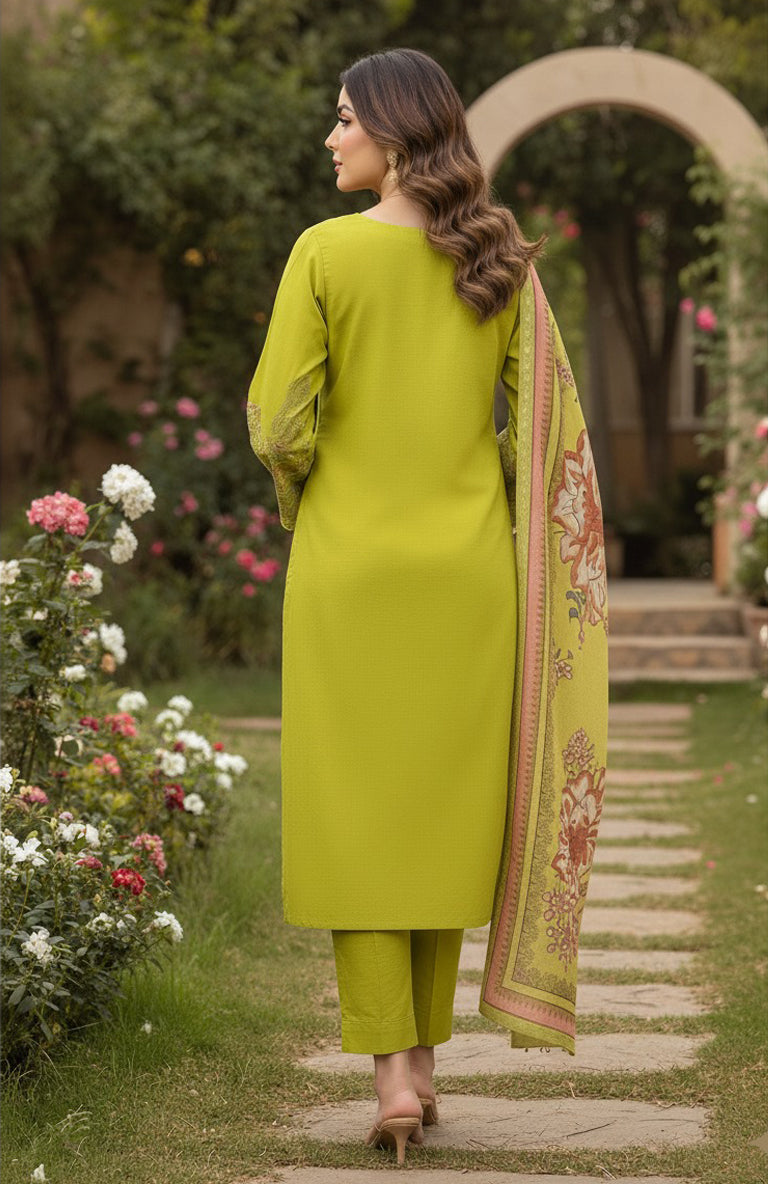 3pc Embroidered  Premium Viscose Pret-SU-12