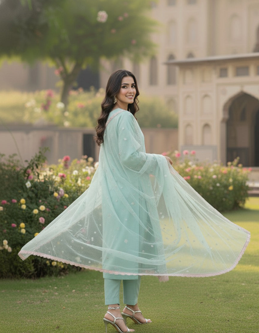 3pc Embroidered Premium Viscose Pret-SU-11