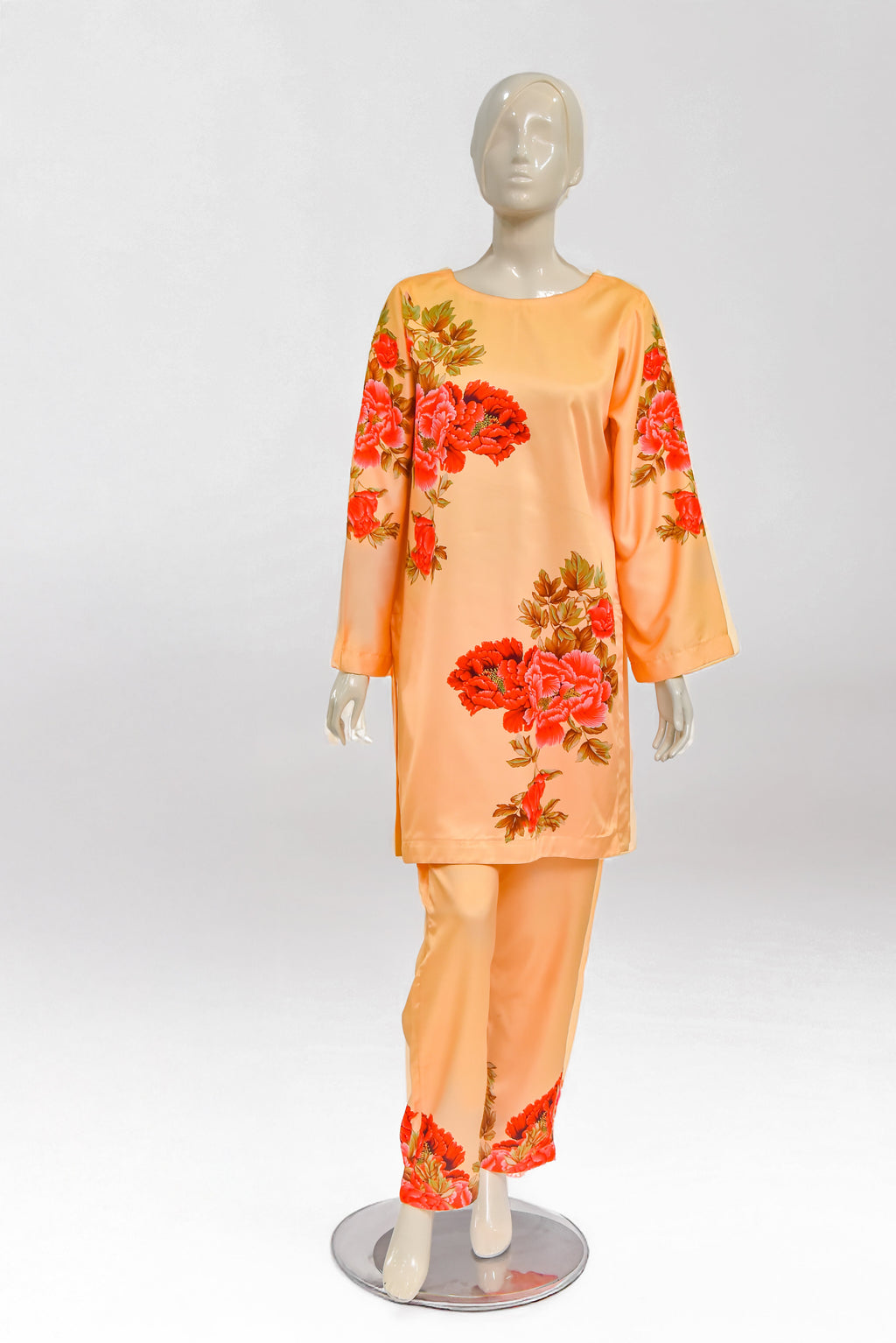 Printed Silk 2-Piece Suit