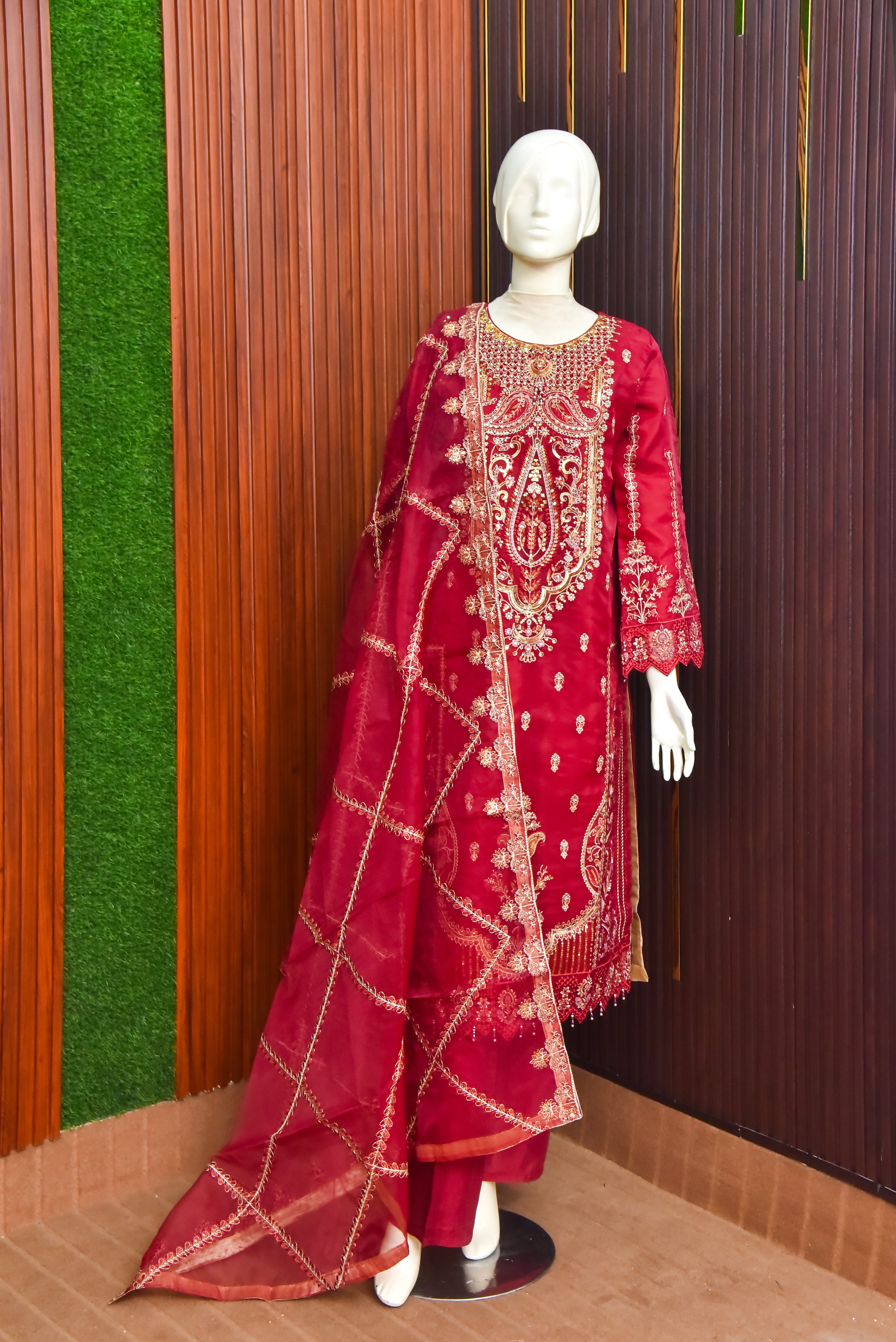 3 Piece - Embroidered Suit