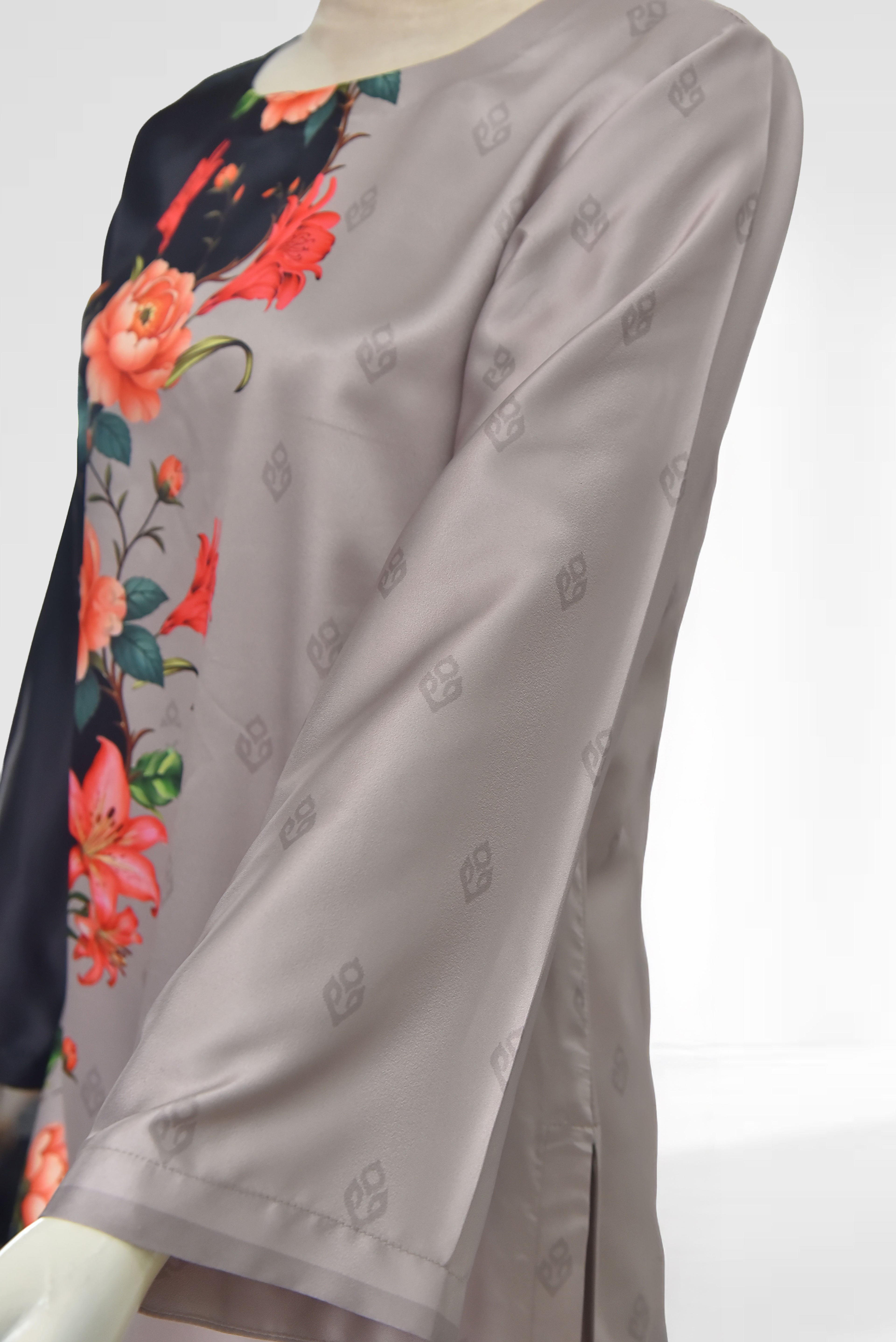 Printed Silk 2-Piece Suit