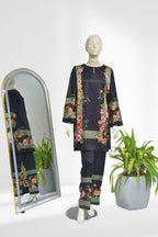 Printed Silk 2-Piece Suit