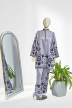 Printed Silk 2-Piece Suit