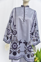 Printed Silk 2-Piece Suit