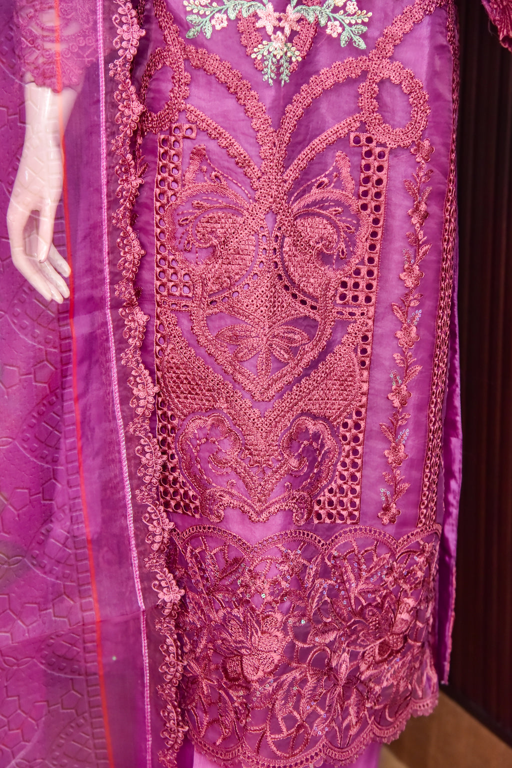 3 Piece - Embroidered PRINT Suit