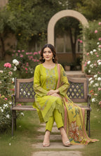 3pc Embroidered  Premium Viscose Pret-SU-12