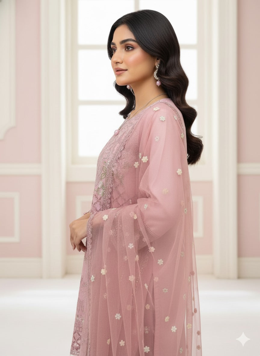 3Piece Embroidered Suit