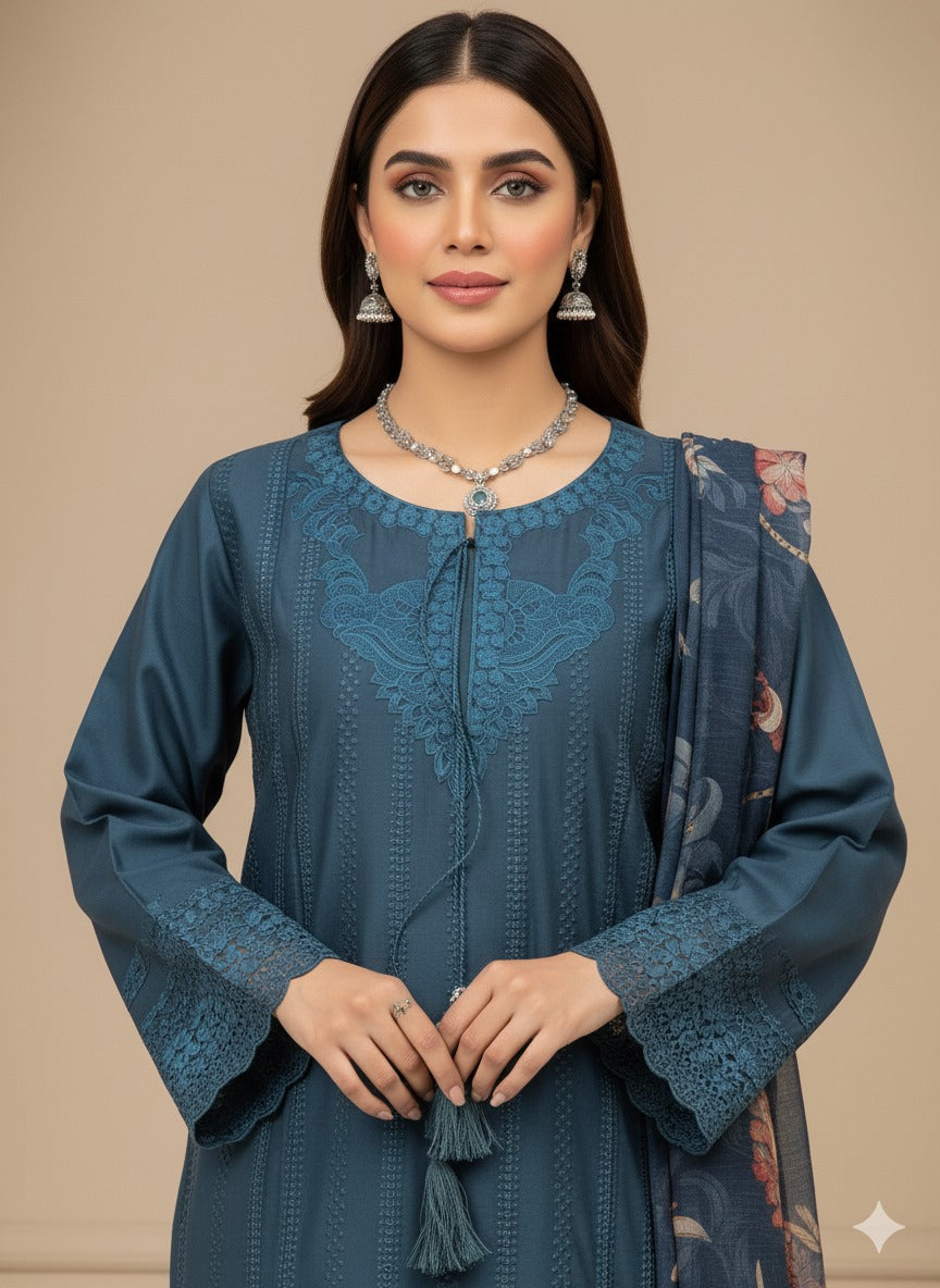 3Piece -Embroidered Suit