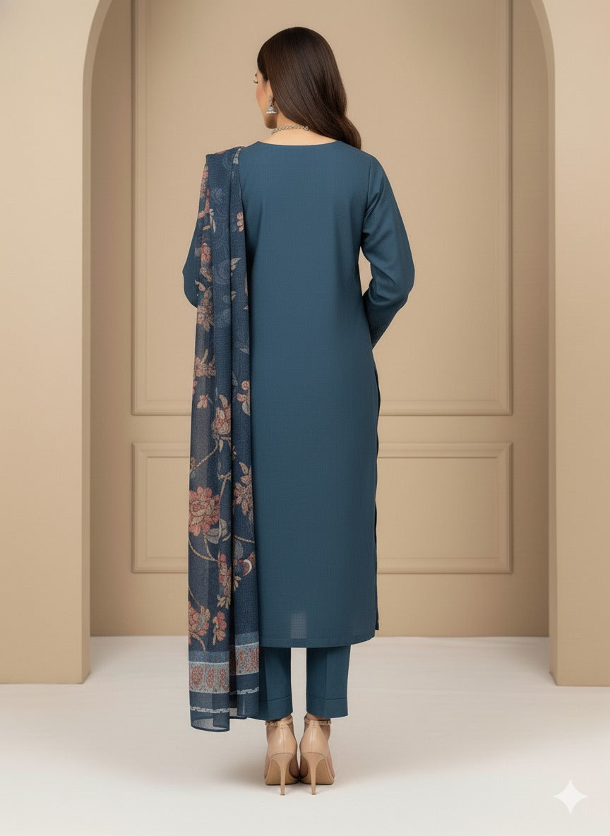 3Piece -Embroidered Suit