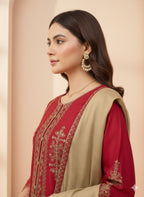 3 Piece Embroidered Suit