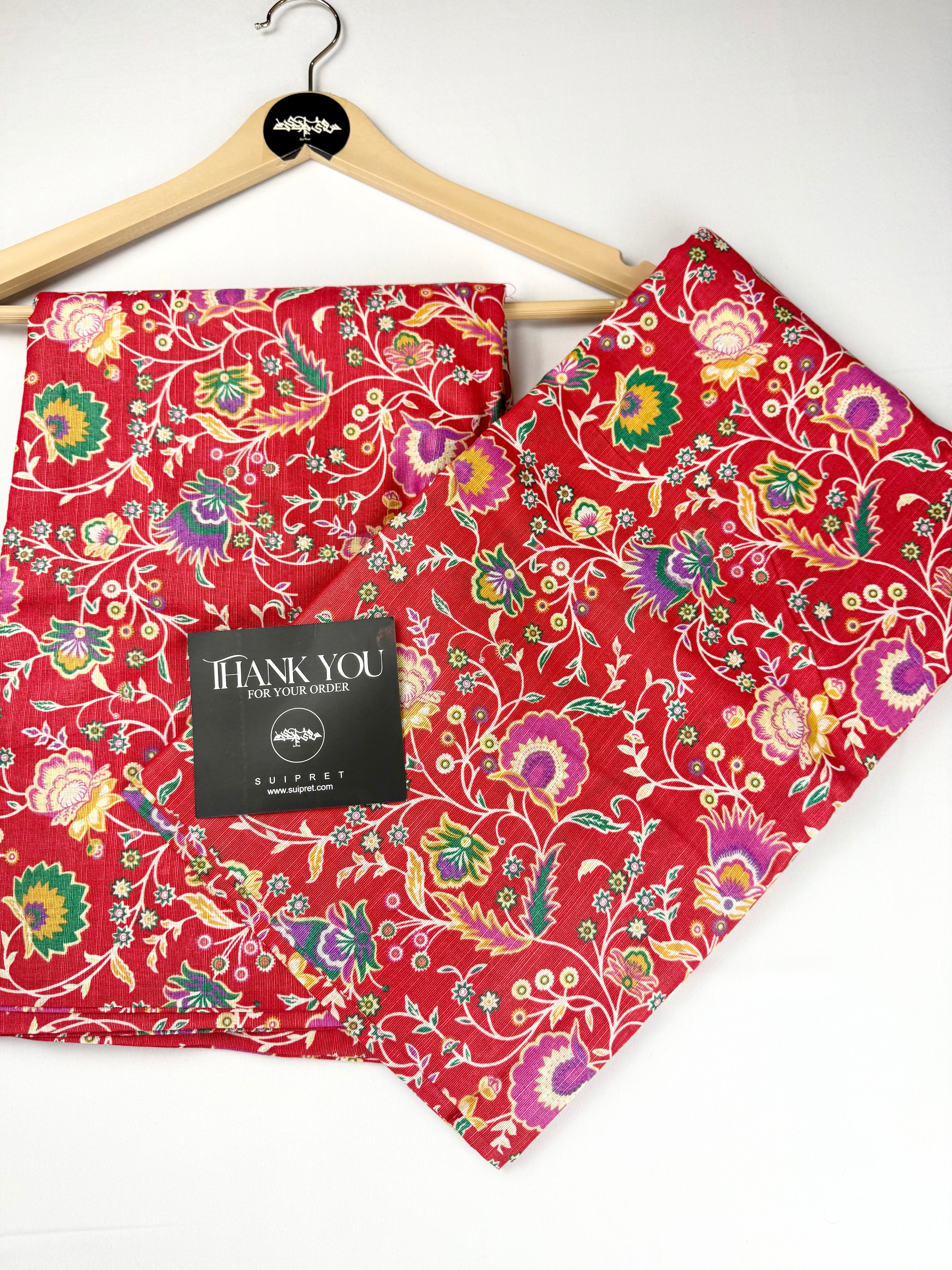 Red Chase 2Pcs Unstitched